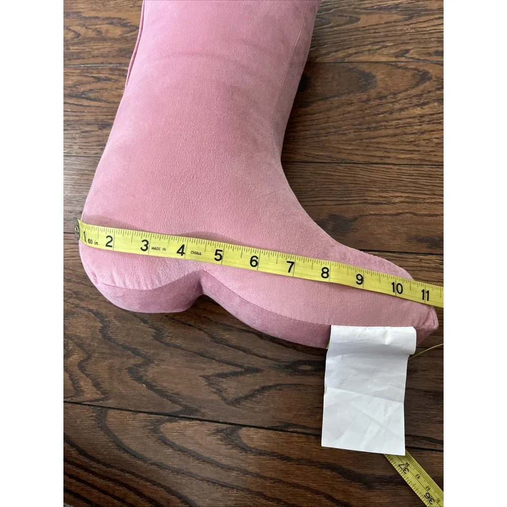 NWT Sparkles Home Pink Daisy Luminous Rhinestone Cowgirl Boot Pillow